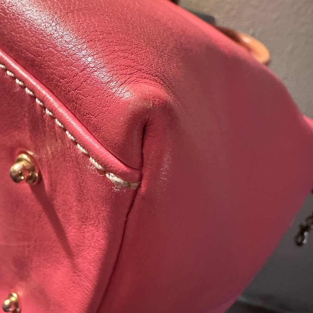Dooney and Bourke bubblegum pink (no strap) there are spots here and there l@@k! - Picture 9 of 13